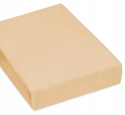 Produktbild von Designpremium Frottee Spannbettlaken Beige 220x200 cm