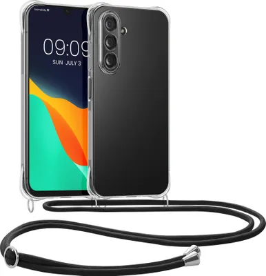 Produktbild von kwmobile Necklace Case kompatibel mit Samsung Galaxy A17 4G / 5G Hülle - Silikon Cover mit Handykette - Band Handyhülle Transparent