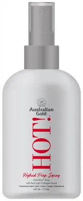 Produktbild von Australian Gold HOT! Hybrid Prep Spray – Reinigendes Hautvorbereitungsspray vor Solarium & Selbstbräuner, 177 ml