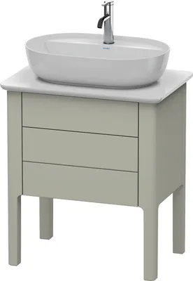 Image de Duravit Luv Meuble sous-lavabo à poser LU9565, 1 tiroir, 1 coulissant, largeur 638mm, LU956506060