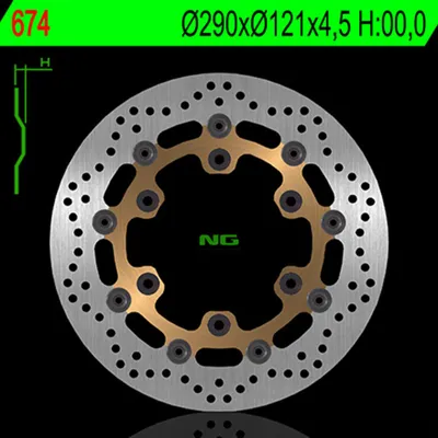 Produktbild von Ng Vordere Bremsscheibe Für Suzuki Dr 650Se '96-10 (290X121X4.5) (6X10.5Mm) Schwimmend