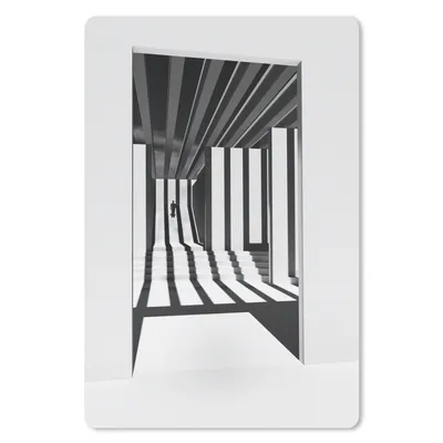 Produktbild von MuchoWow® Mauspad Mousepad Tür - Schatten - Weiß - Linien 18x27 cm - Mousepads - Maus Mat - Pad - Mausunterlage