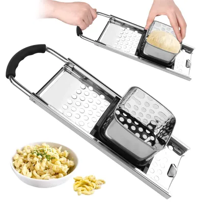 Zdjęcie produktu dla Maszynka do przygotowywania klusek szwajcarskich ze stali nierdzewnej, z ergonomicznym uchwytem