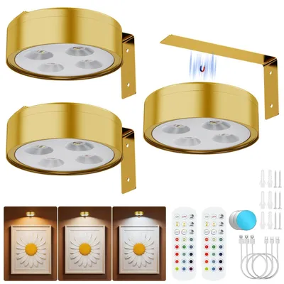Productafbeelding van Kastverlichting RGBW draadloze kastverlichting, 3 led-nachtlampjes, 451 lm