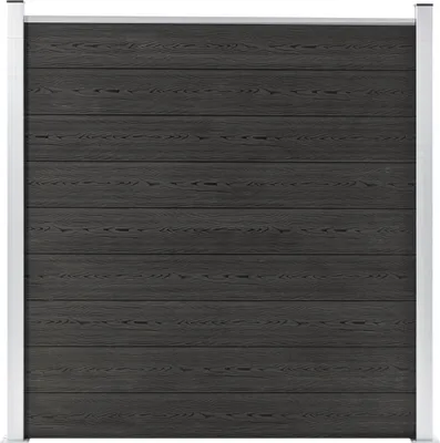 Image de Clôture de jardin WPC 180x186 cm Gris