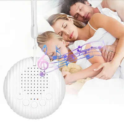 Produktbild von Tragbare Baby Schlafmaschine,Weisses Rauschen Soundmaschine für Babys und Erwachsene, Einschlafhilfe,10 beruhigende Geräusche zum Einschlafen