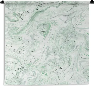 Produktbild von MuchoWow® Wandteppich Wandbehang Marmor - Grün - Muster 150x150 cm Tapisserie Dekoration Wandtuch - Wohnaccessoires - Modernes