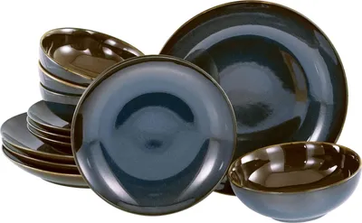 Obrázok produktu pre CreaTable, 22884, Mallorca Blue, sada tanierov 12 ks, kamenina
