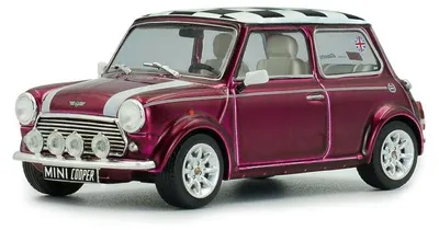 Immagine prodotto di Solido 421438327 Mini Cooper Sport 1997 viola con tetto a scacchiera 1:43