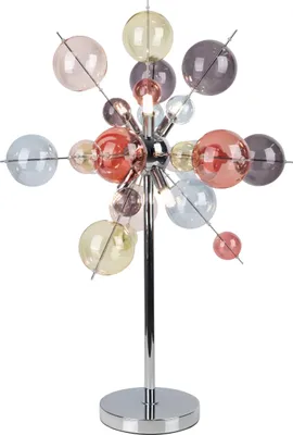 Produktbild von Näve Leuchten Tischleuchte EXPLOSION mit G9 Tischleuchte EXPLOSION mit G9 Tischleuchten - Tischleuchte "EXPLOSION" in weiß, Tischlampe im Modern Style, aus Metall und Glas in weiß, 73 cm hoch, Ø 50 cm, G9-Fassung – Schnurschalter