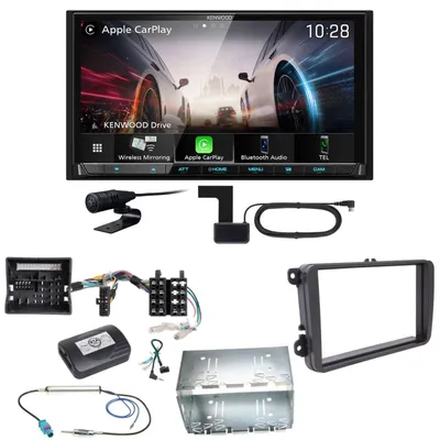 Produktbild von Kenwood DMX8021DABS Android Auto CarPlay Einbauset für T6 Sharan 2 Beetle