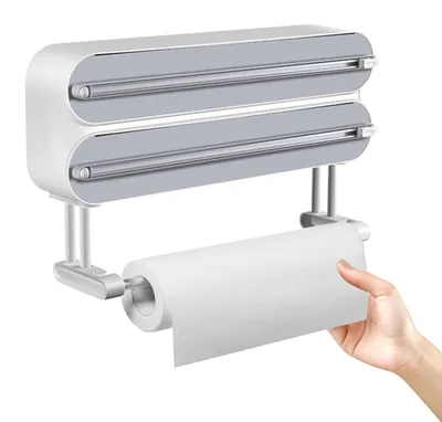 3-in-1 Frischhaltefolien-Dispenser, magnetisch, Wandhalter, ohne Bohren