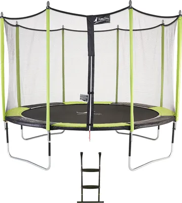 Produktbild von Gartentrampolin Ø 360cm + Netz + Leiter - JUMPI 360 – Schwarz/Grün