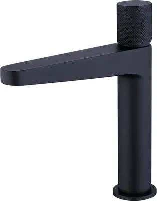 Produktbild von Waschtischarmatur Badarmatur 8313 - Messing - Drehgriff - Neoperl-Strahlregler, Farbe:Schwarz matt