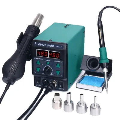 Produktbild von Heißluft-Lötstation, einstellbare Temperaturen, leistungsstarker 740W-Ausgang ,8786D-I Paket 1, 220V EU