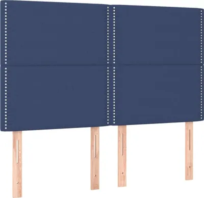 Obrázok produktu pre vidaXL Čelo postele modré 144x5x118/128 cm látka