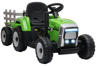 Image de Tracteur šŠlectrique avec remorque amovible, pour enfants de 3 š€ 6 ans avec tšŠlšŠcommande MP3 musique affichage lumiššres