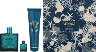 Produktbild von Versace Eros Energy Giftset Edt Spray 100ml/Bath & Shower Gel 150ml/Edt 5ml 255 ml