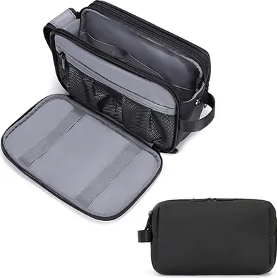 Produktbild von OKWISH Kulturbeutel Herren Reise Kulturbeutel Reisezubehör Kulturbeutel Kulturbeutel Kosmetiktasche Damen Toilettenorganizer Schwarz