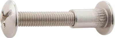 Produktbild von Verbindungsschrauben 200 Stück | Möbelverbinder M6 Gewinde mit Hülse |Zink vernickelt | Holzdicke: 30-40 mm | Kreuzschlitz