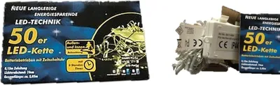 Produktbild von Weihnacht Weihnachtsdekoration LED Lichterkette mit Timer Mini Leuchte Batteriebetrieben Deko für Garten Party Hochzeit 50 LED