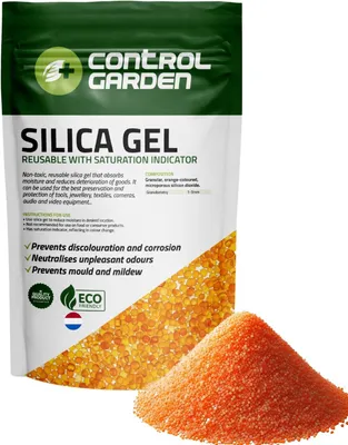 Productafbeelding van Silicagel Oranje 1 kg | Silicagel Vochtabsorber Ongiftig | Silicaat Droogmiddelen Herbruikbaar met Verzadigingsindicator | Ideaal voor kasten