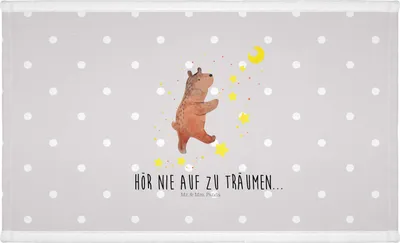 Produktbild von Mr. & Mrs. Panda Handtuch Bär Träume - Grau Pastell - Geschenk, gesichtstuch, Traum, Teddy, gesichtshandtuch, Flauschtuch, frottierhandtuch, Träumen, baumwolle