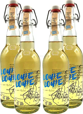 Produktbild von Louie Louie Cuvee Weißwein - 4er Set Louie Weißwein - Trust me you can dance - 4x0,5l (12,5% Vol) [Enthält Sulfite]