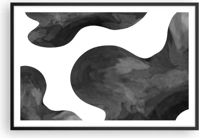 Produktbild von Gerahmtes Poster - Schwarzer Rahmen - Abstraktion Form Figur - 91,5x61 cm - Wand Bild - Wanddeko - Wandbilder - Kunstposter - Wandposter - Bilderrahmen - Bilder - Kunstdruck - P2BAA91x61-5134