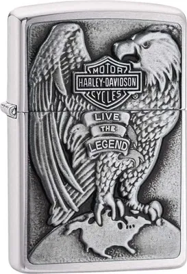 Produktbild von Zippo Harley Davidson Eagle Feuerzeug mit lebenslanger Herstellerzusicherung, Windproof, 2022