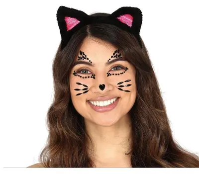 Immagine prodotto di Strass adesivi per il viso - GATTO - Halloween