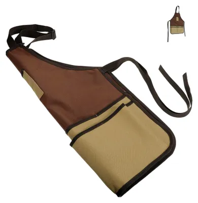 Produktbild von Gartenschürze aus strapazierfähigem Oxford-Gewebe mit Werkzeugtaschen und verstellbaren Trägern für Gartenarbeiten und Ernte