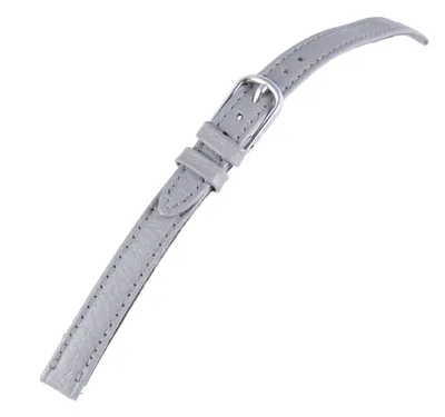 Produktbild von Basic Echtleder Armband in grau, genarbt, flach, 10 mm
