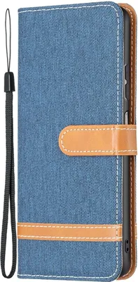 Produktbild von König Design Hülle kompatibel mit Samsung Galaxy A23 Kunstleder Handyhülle - Handy Case Dunkelblau