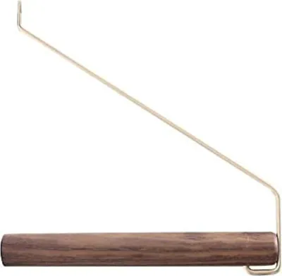 Produktbild von Wandhaken aus Holz mit Messingakzenten - Stilvolle Garderobe - 1 Stück - Walnuss