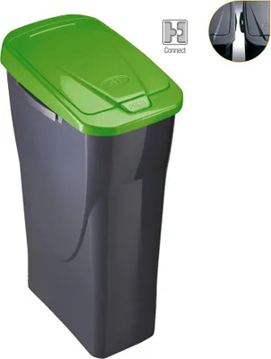 Image de Seau Ecobin 25l Vert Seau Polyvalent Avec Couvercle, Idéal Pour Tri Et Stockage. - Mondex