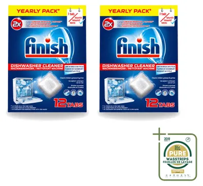 Produktbild von 2 x Finish Spülmaschinenreiniger gegen Fett und Schmutz - Vorratspackung - 2 Stücke