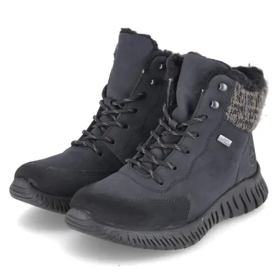 Produktbild von Rieker Damen Winterstiefeletten Boots Blau Synthetik wasserfest Größe: 41