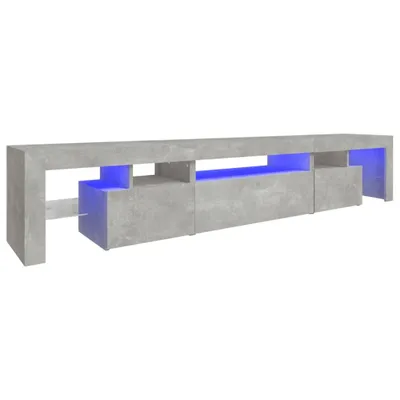 Zdjęcie produktu dla vidaXL Szafka pod telewizor z oświetleniem LED betonowa szara 215x36,5x40 cm
