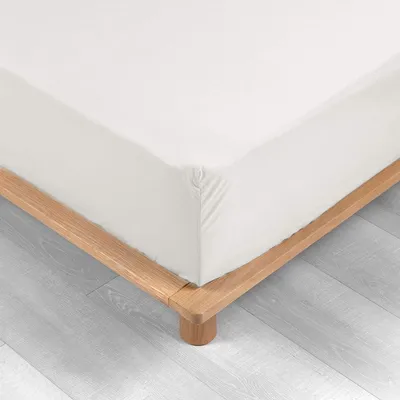 Immagine prodotto di Lenzuolo matrimoniale in percalle bianco 180 x 200 cm con fodera da 30 cm