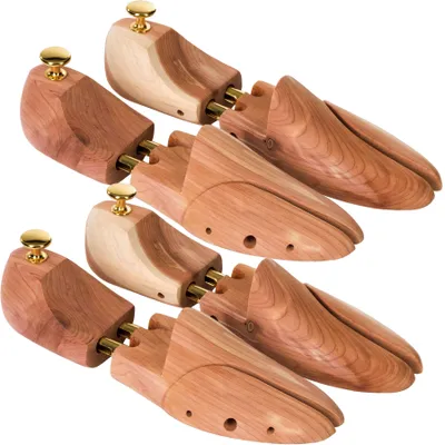 Produktbild von tectake® 2 Paar Schuhspanner aus Zedernholz