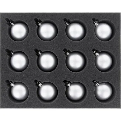 Produktbild von Schaumstoffeinlage für 12 Christbaumkugeln, 60 mm, Schutzlösung