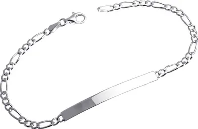 Produktbild von SILBERKETTEN STORE Figaro-Gravurarmband 4mm - 925 Silber, Länge wählbar von 16-22cm - 18cm