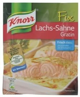 Zdjęcie produktu dla Knorr Fix do kremowej zapiekanki z łososia o delikatnym smaku 80g