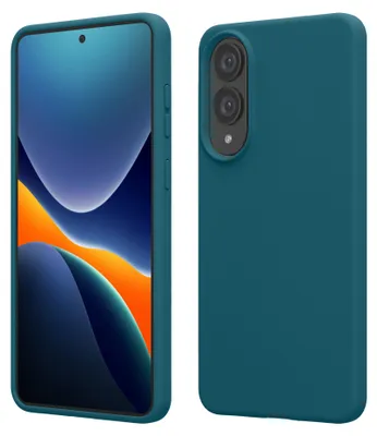 Produktbild von kwmobile Handyhülle für Samsung Galaxy S25 Edge Hülle - Case Silikon - Kabelloses Laden - Schutzhülle Cover in Petrol matt