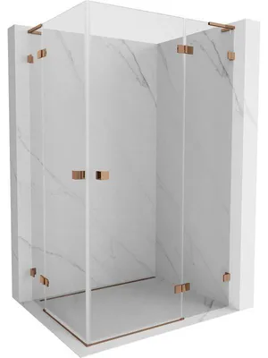 Obrázek produktu pro Mexen Lunar L Duo sprchový kout s pravými otevíracími dveřmi 120 x 90 cm, transparentní, růžové zlato