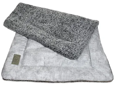 Hundedecke 105 x 70 cm, waschbar, flauschig, grau