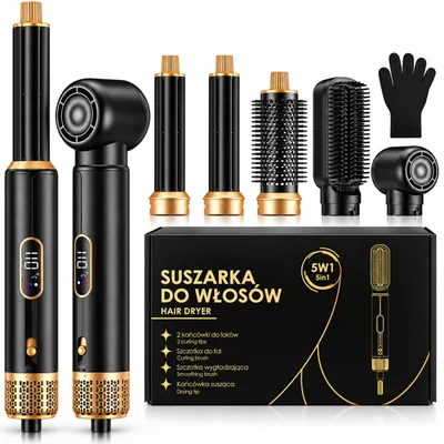 Zdjęcie produktu dla Suszarka Do Włosów 5W1 Szczotka Lokówka Do Suszenia Wygładzania Kręcenia