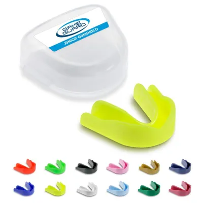 Produktbild von GameGuard Zahnschutz für Kinder – Gelber Mundschutz für Kampfsport, Hockey & Rugby – Einfach anpassbar – Auch gegen Zähneknirschen – Mundschutz / Knir