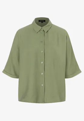 Produktbild von More & More Fluent Kimono Shirt, pale olive green 0677 0677 36